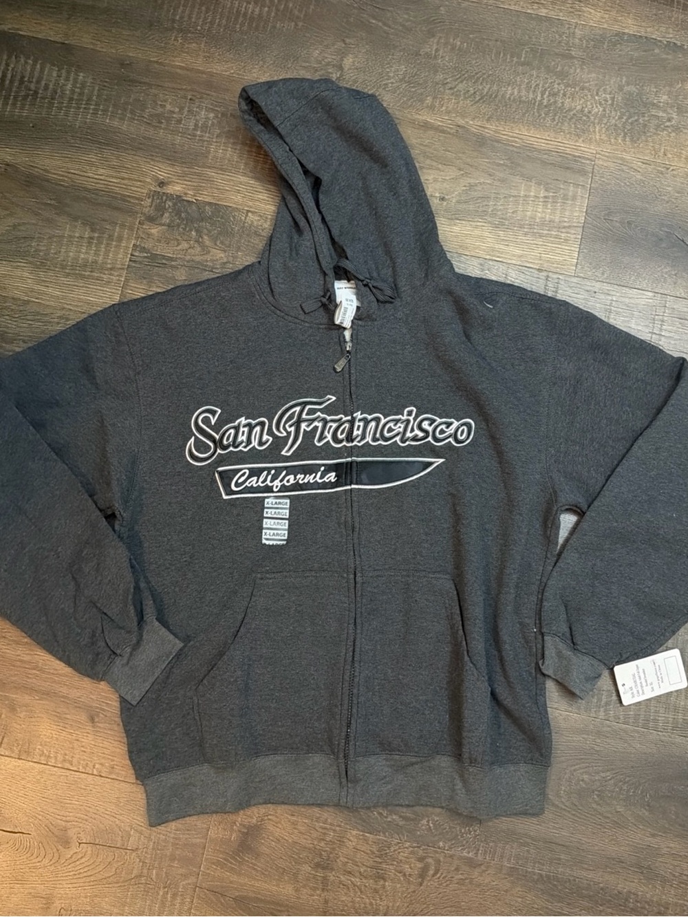 San Francisco California Full-Zip Hoodie - Dark Gray